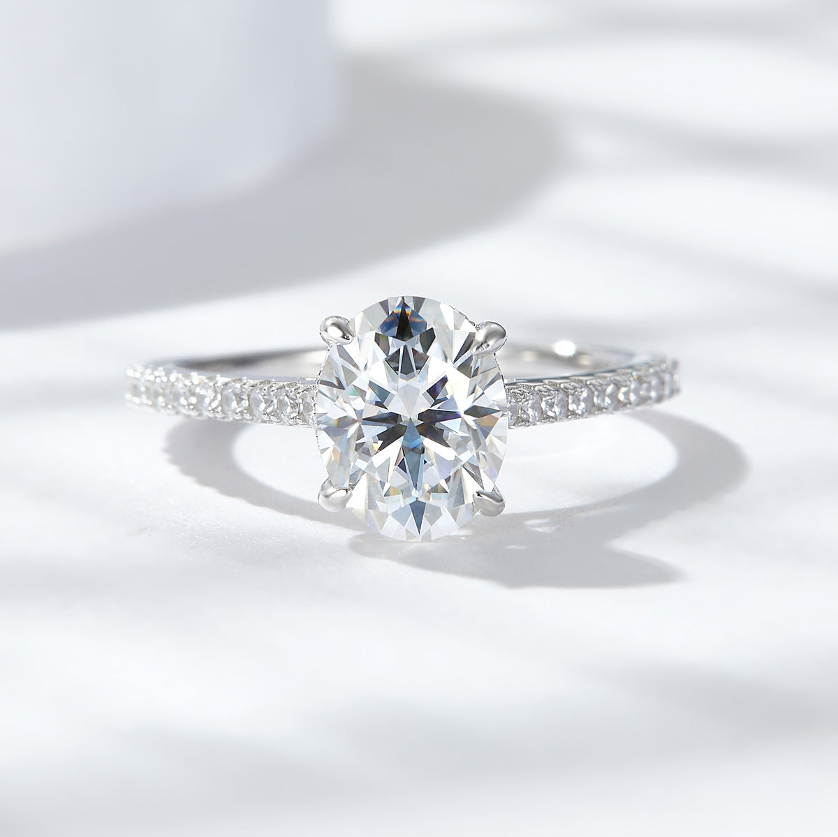 Céleste Oval Moissanite Engagement Ring
