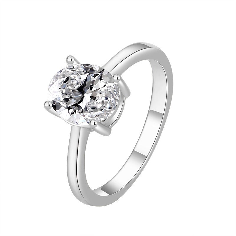 Aurélie 2 Carat Oval Moissanite Solitaire Ring