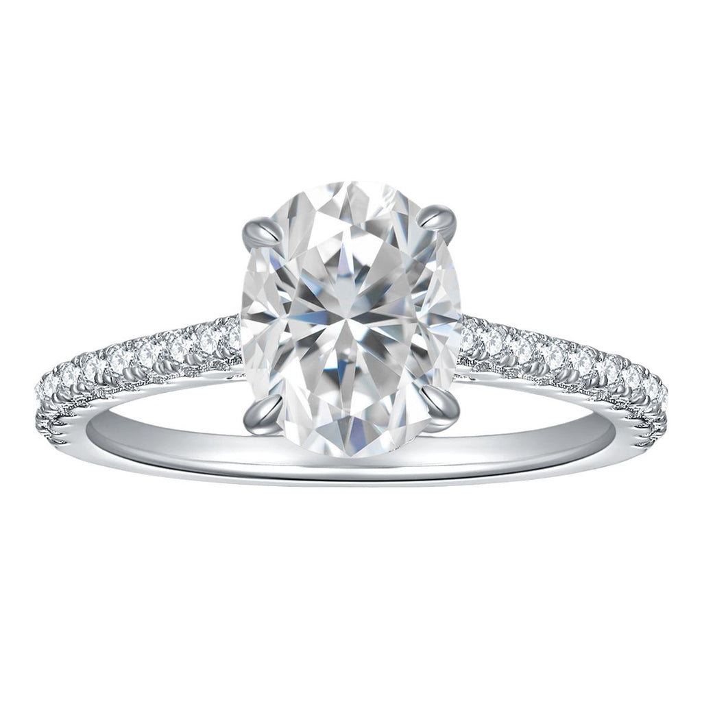 Céleste Oval Moissanite Engagement Ring