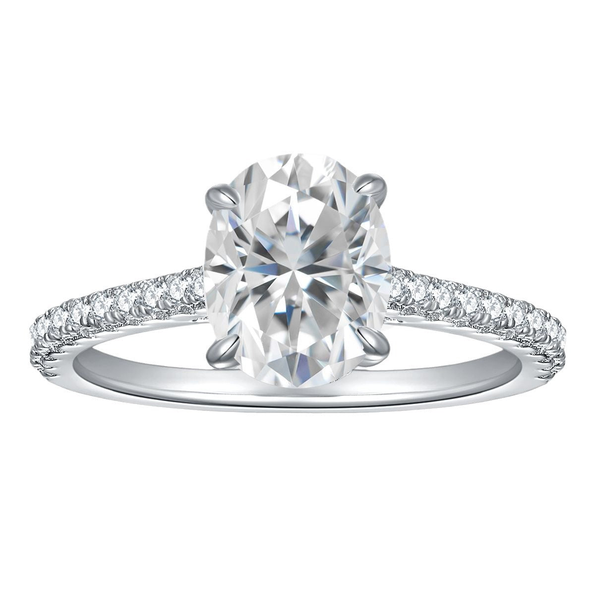 Céleste Oval Moissanite Engagement Ring