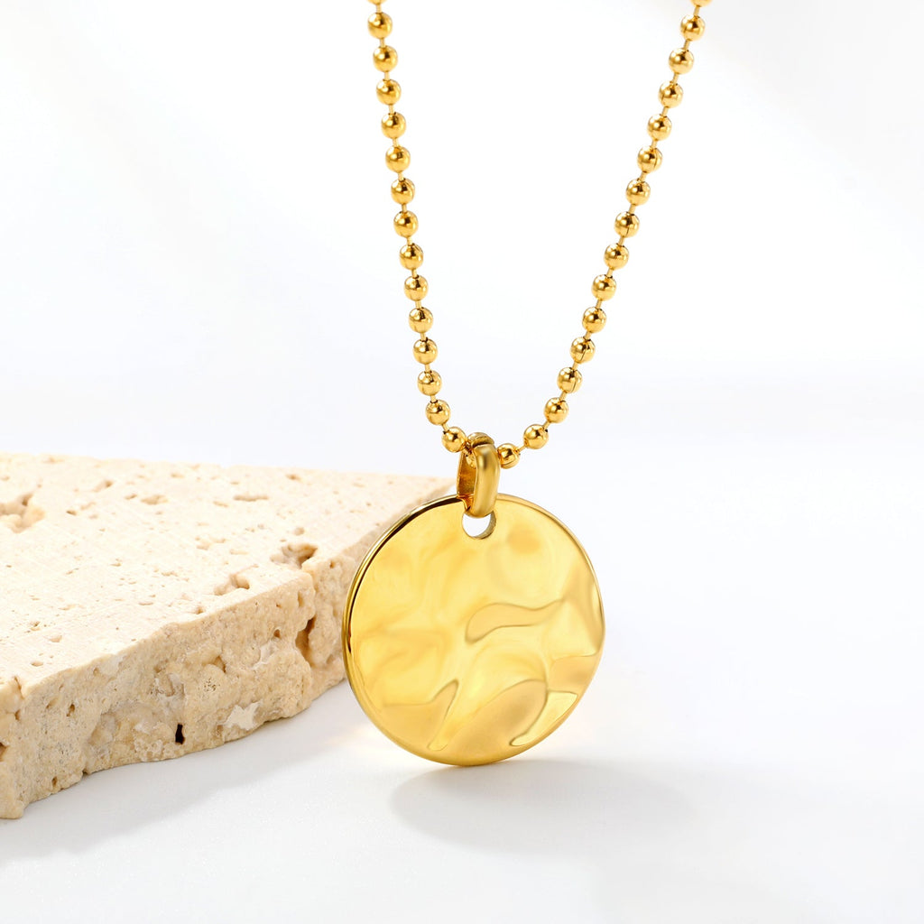 Gold Circle Coin Necklace