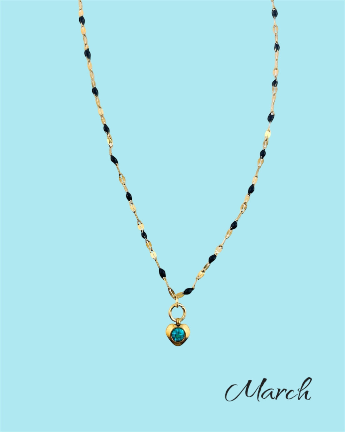 Heart Birthstone Necklace