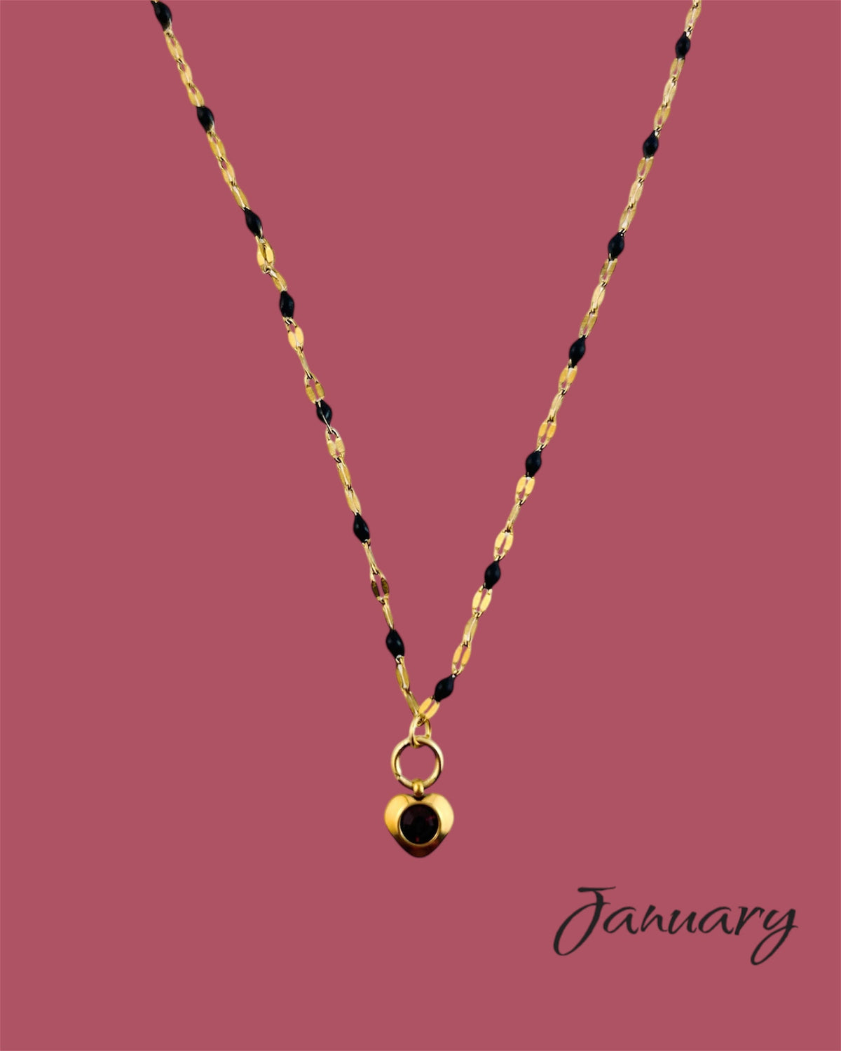 Heart Birthstone Necklace