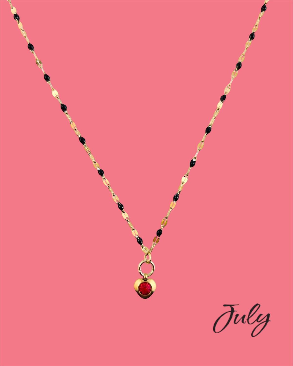 Heart Birthstone Necklace