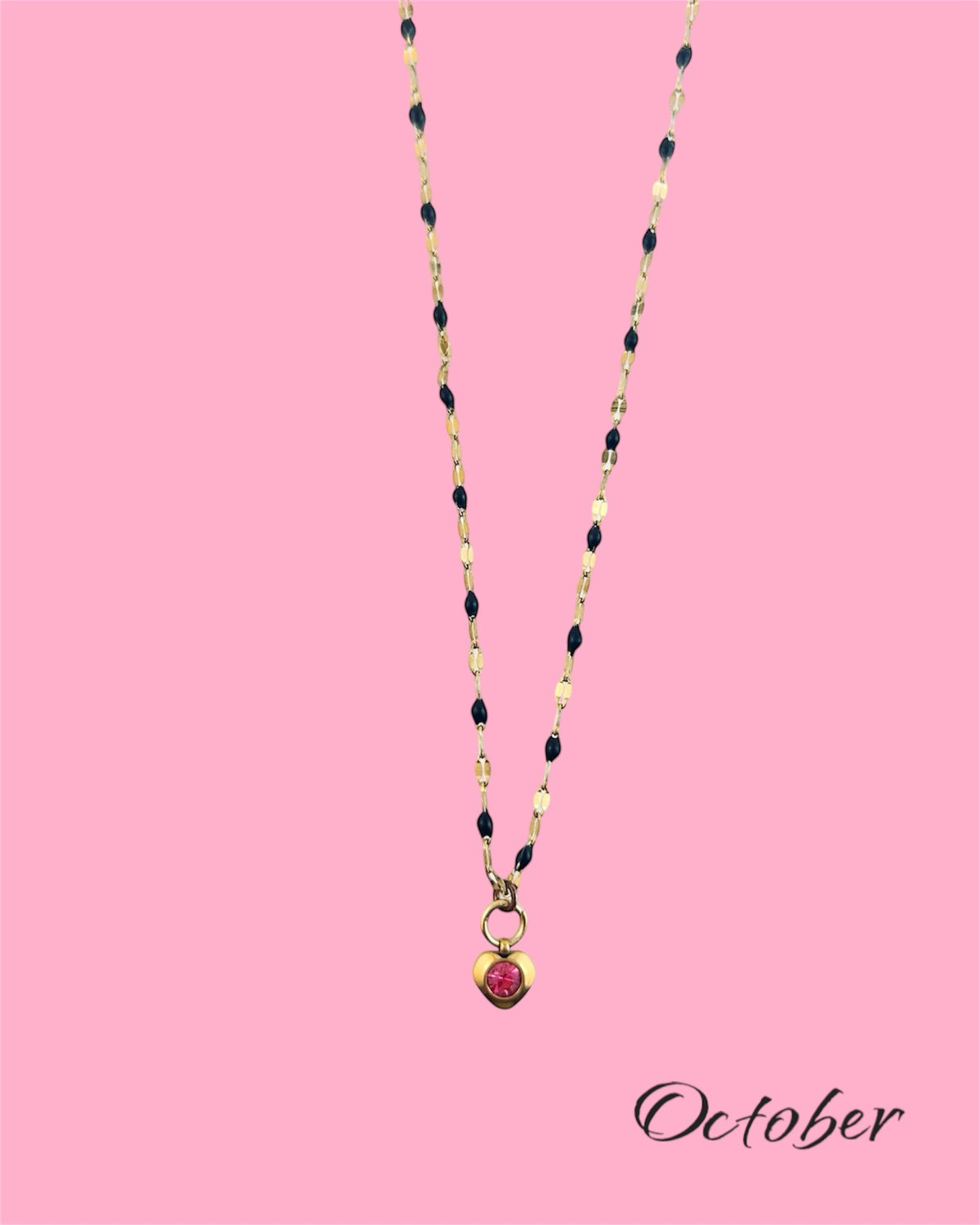 Heart Birthstone Necklace