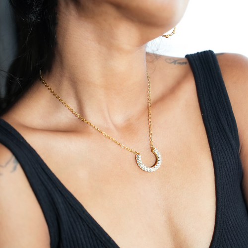 Celeste Crescent Necklace