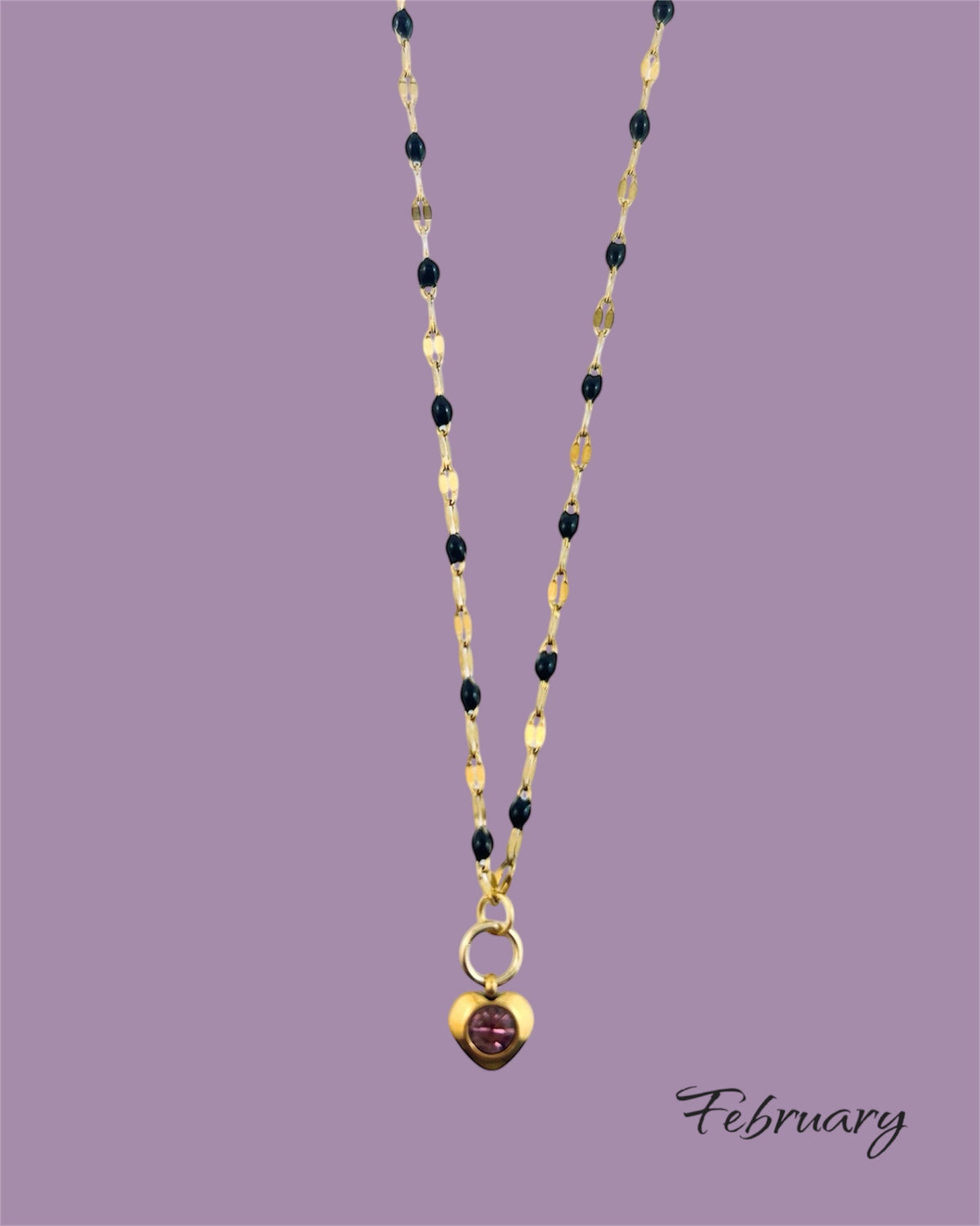 Heart Birthstone Necklace