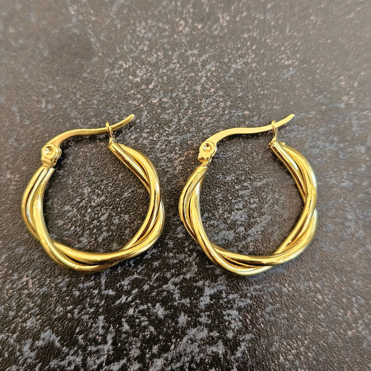 Carlota Twisted Gold Hoops
