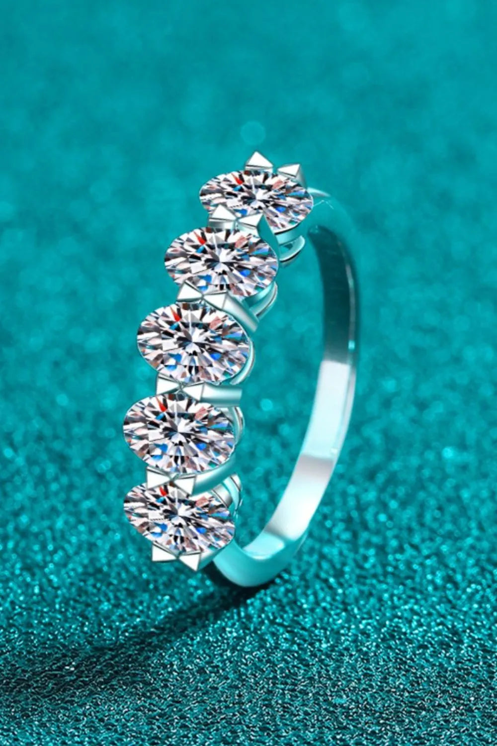 Aurora 2.5 Carat Moissanite Five-Stone Ring
