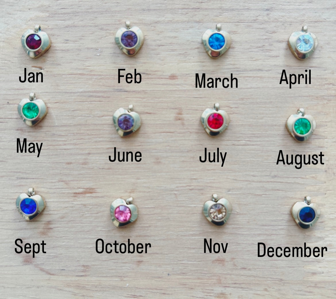 Heart Birthstone Necklace