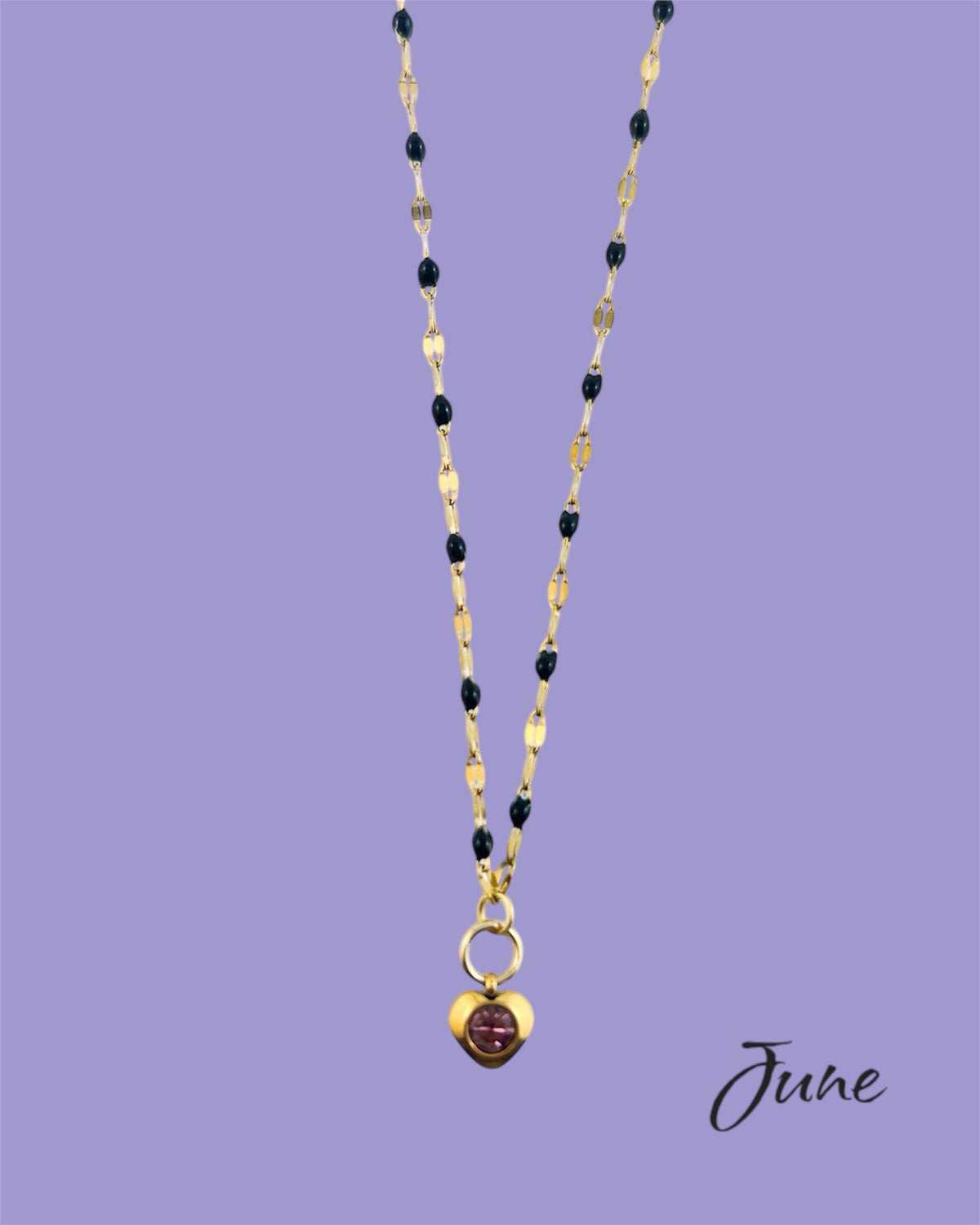 Heart Birthstone Necklace