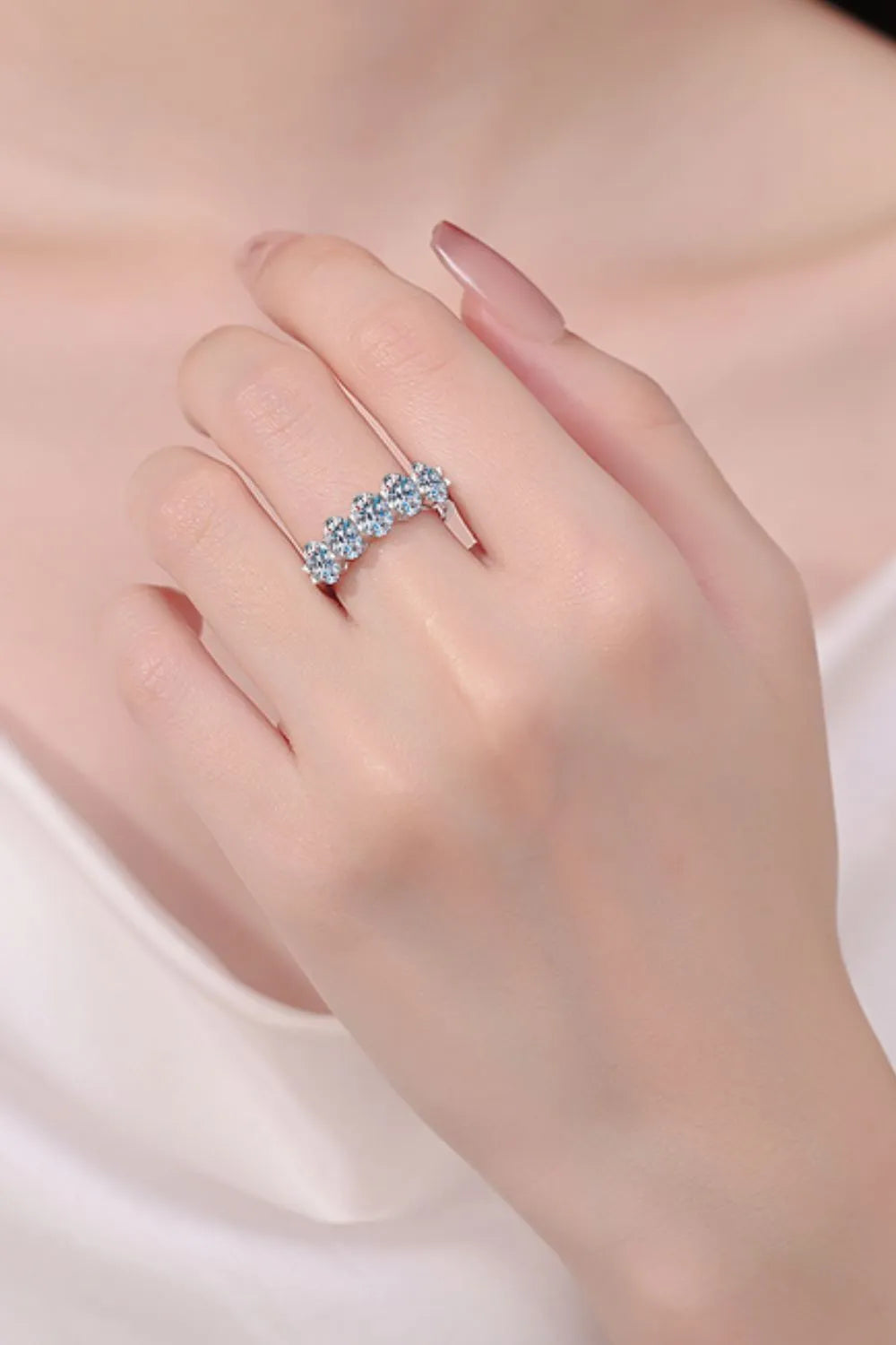 Aurora 2.5 Carat Moissanite Five-Stone Ring