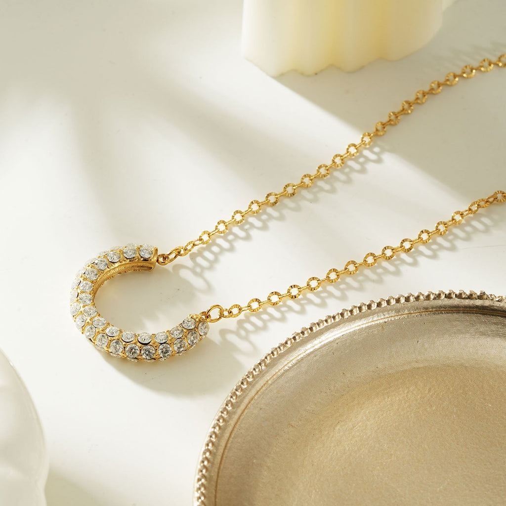 Celeste Crescent Necklace