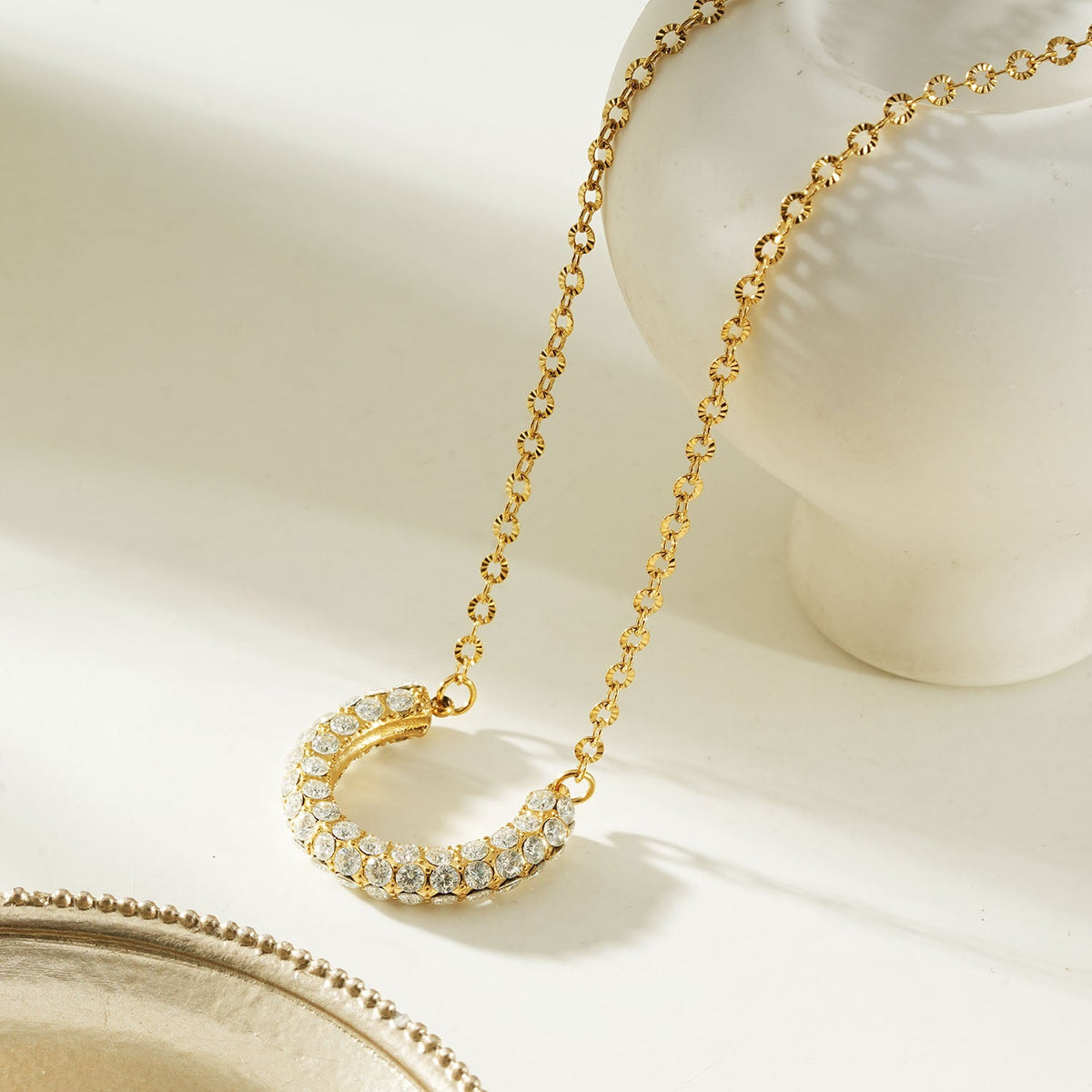 Celeste Crescent Necklace