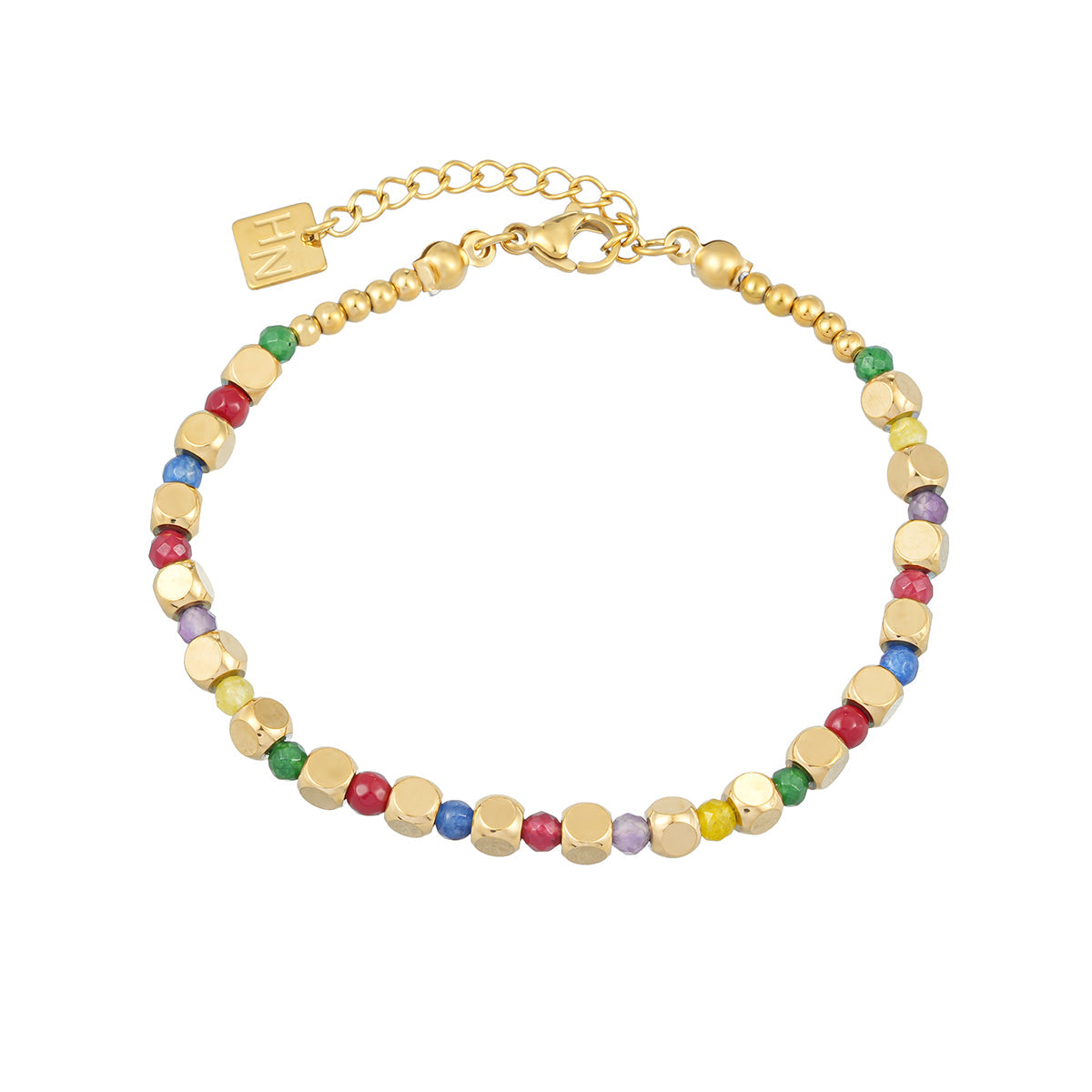 Crystal & Gold Bead Bracelet