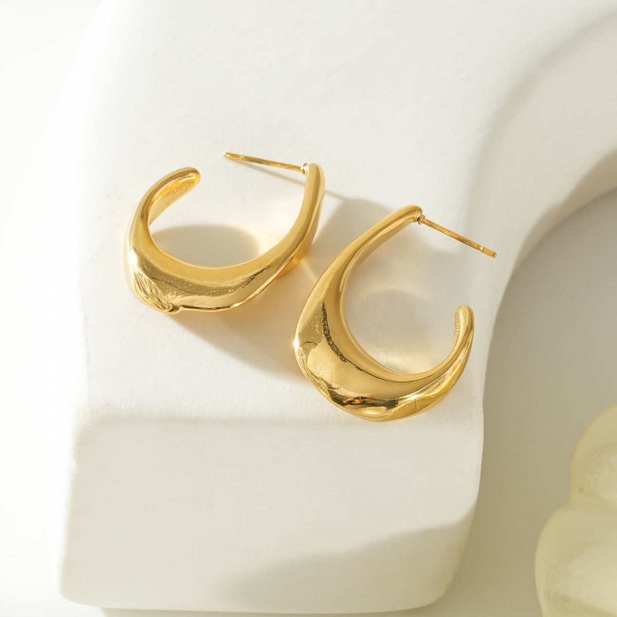 Art Deco Sculpted Hoops