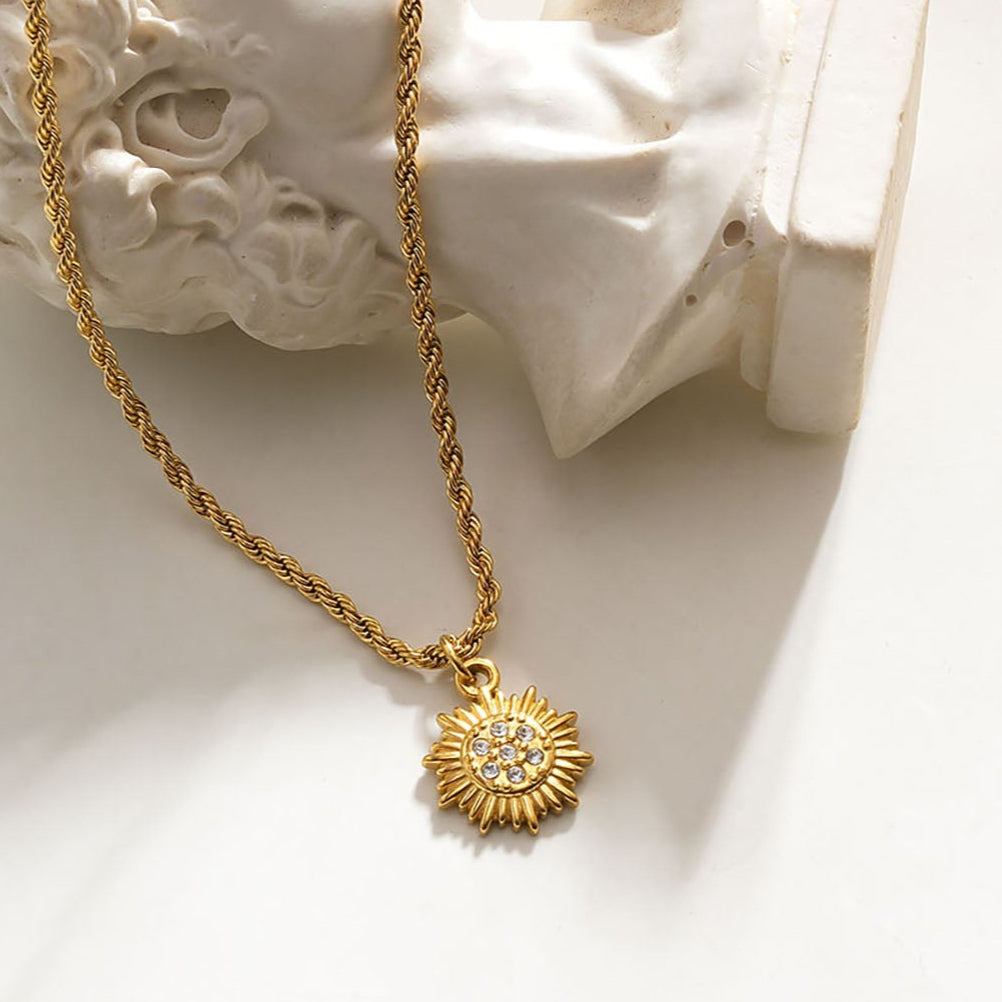 Radiant Sun Rope Chain Necklace