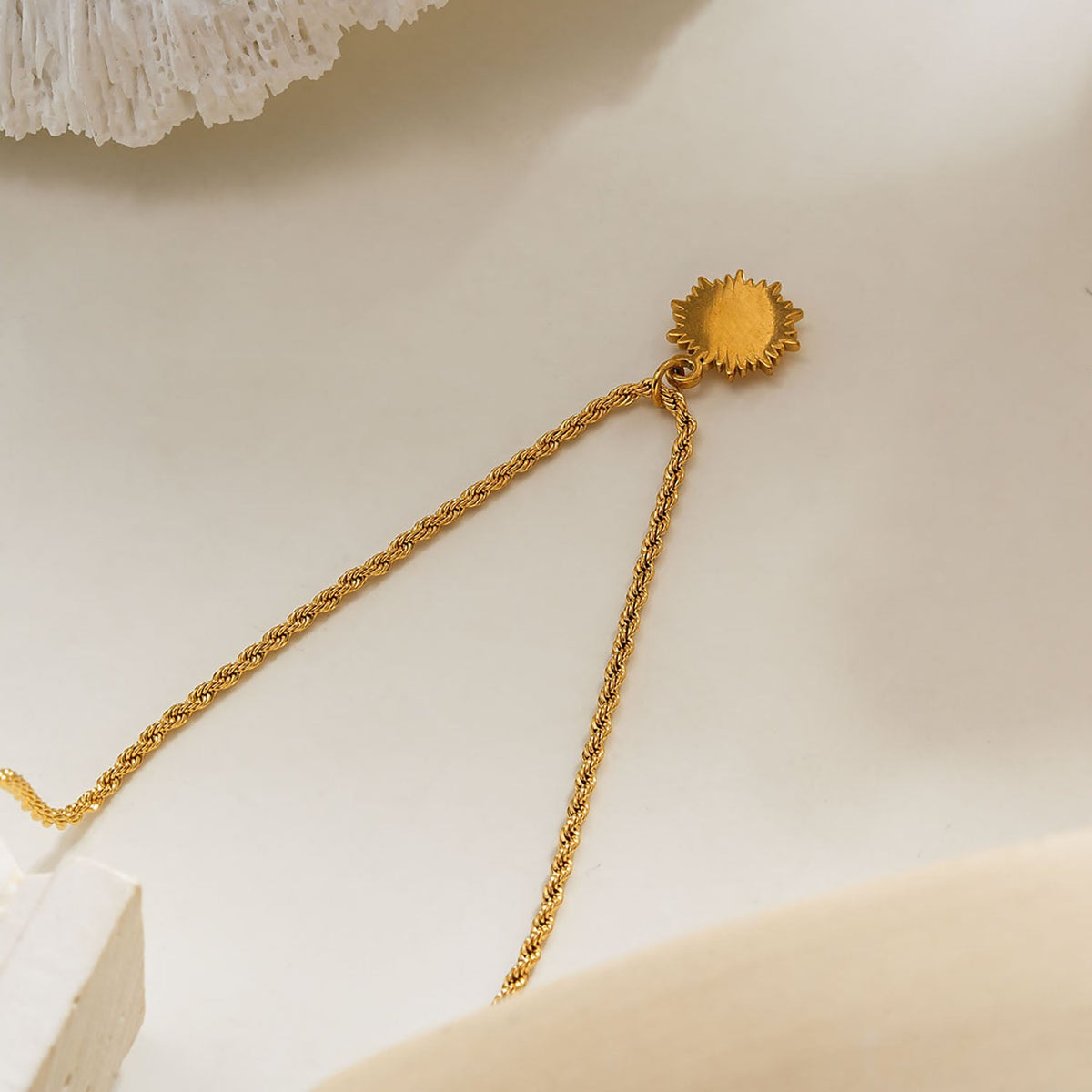 Radiant Sun Rope Chain Necklace