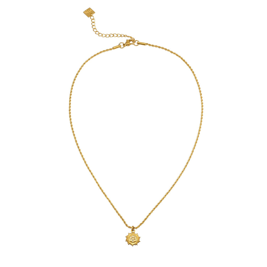 Radiant Sun Rope Chain Necklace
