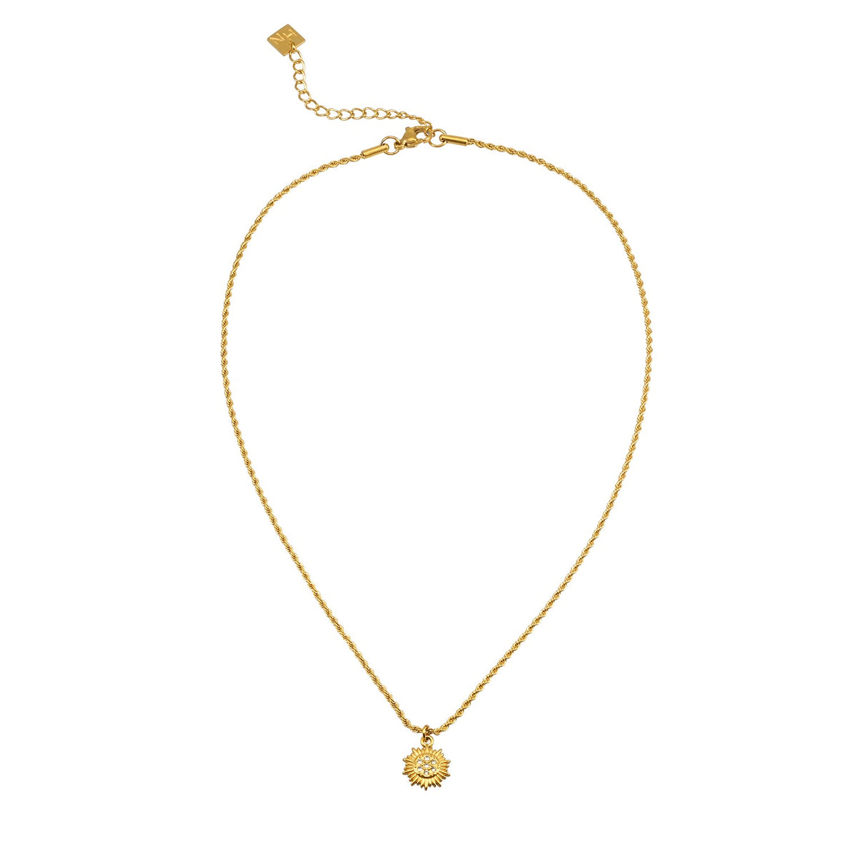 Radiant Sun Rope Chain Necklace