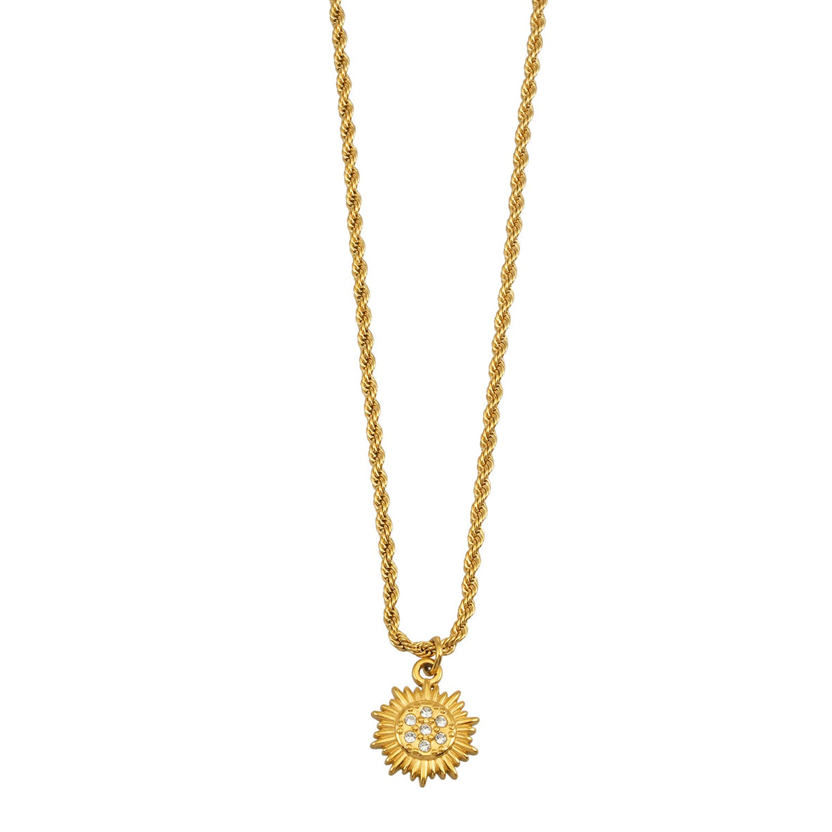 Radiant Sun Rope Chain Necklace