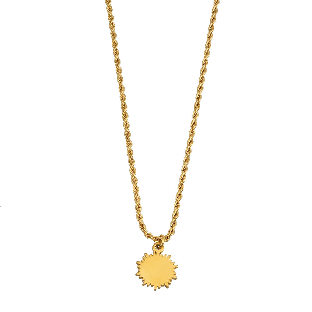 Radiant Sun Rope Chain Necklace