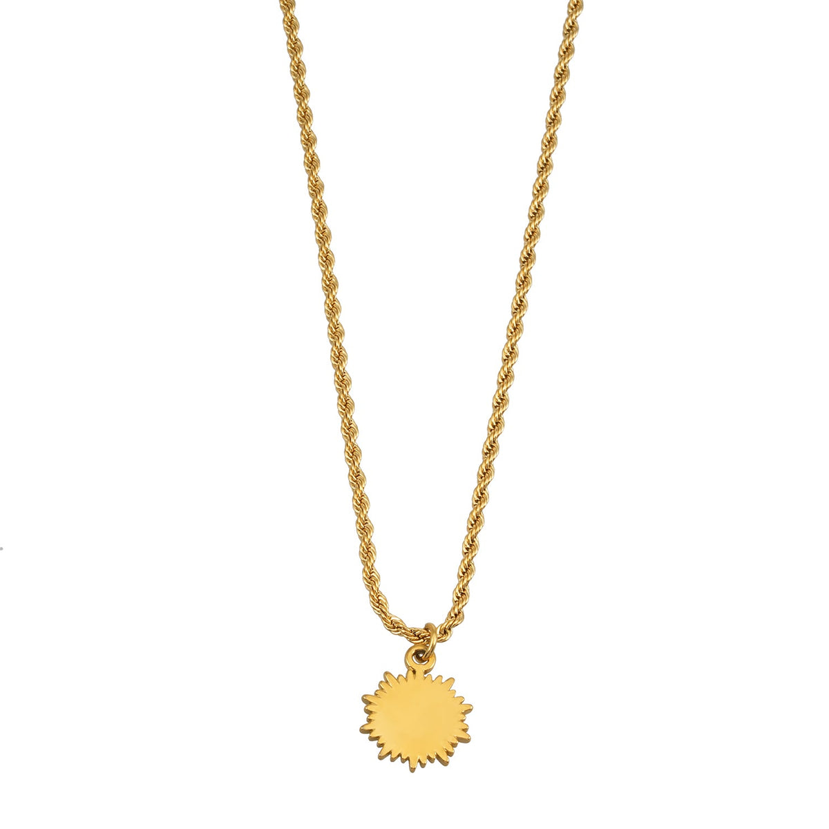 Radiant Sun Rope Chain Necklace