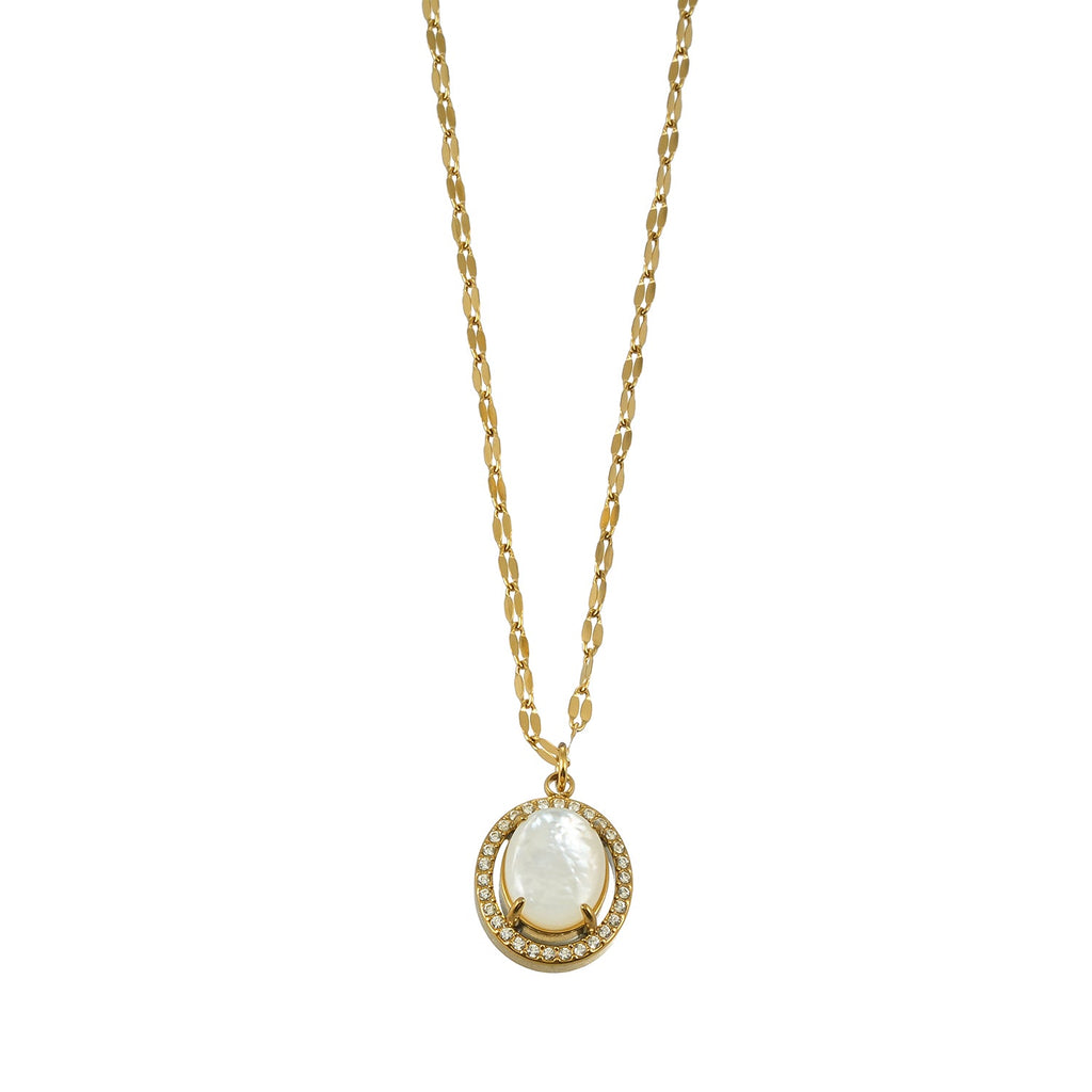 Pearl Halo Pendant Necklace