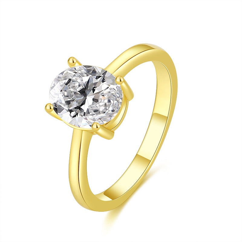 Aurélie 2 Carat Oval Moissanite Solitaire Ring