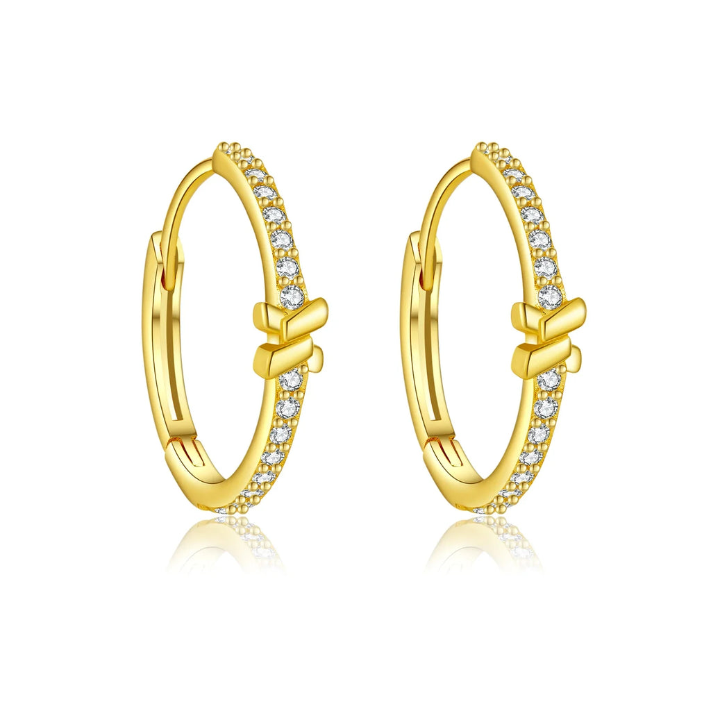 Sterling Silver Knot Hoops Earrings