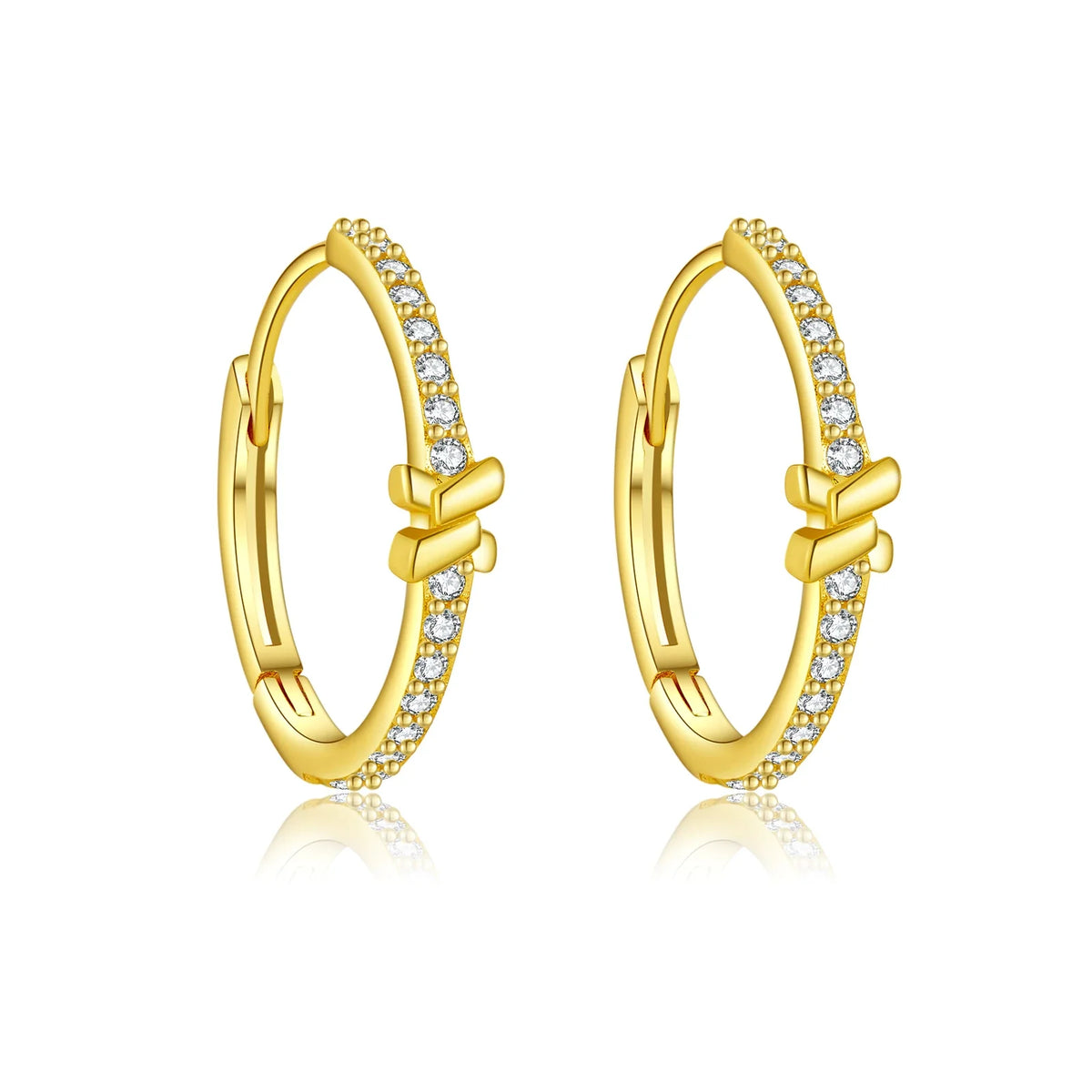 Sterling Silver Knot Hoops Earrings