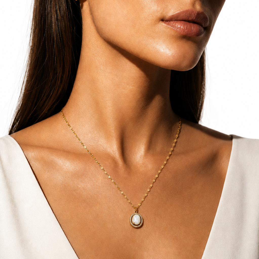 Pearl Halo Pendant Necklace