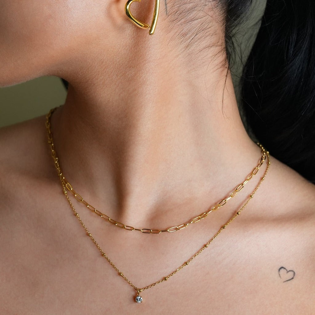 Layered Solitaire Necklace