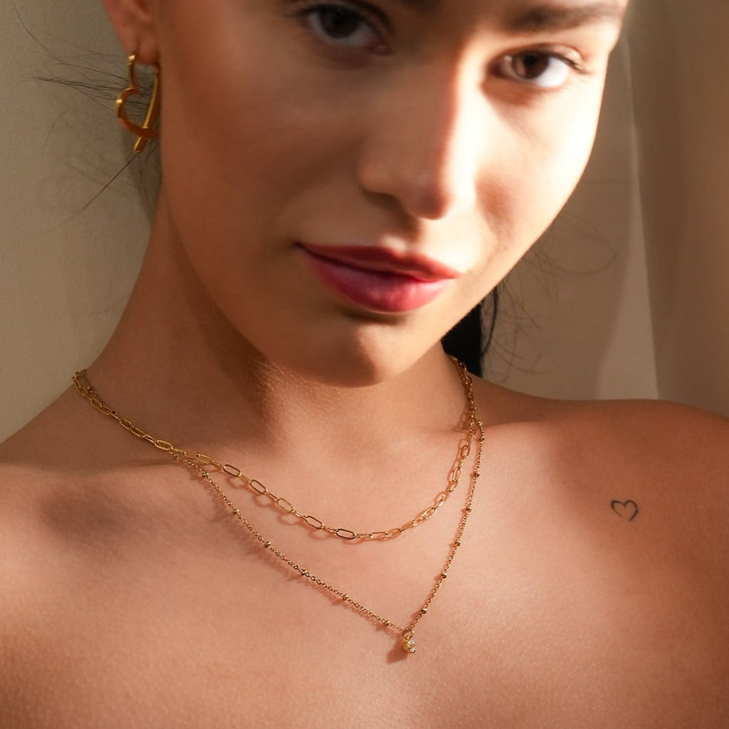 Layered Solitaire Necklace
