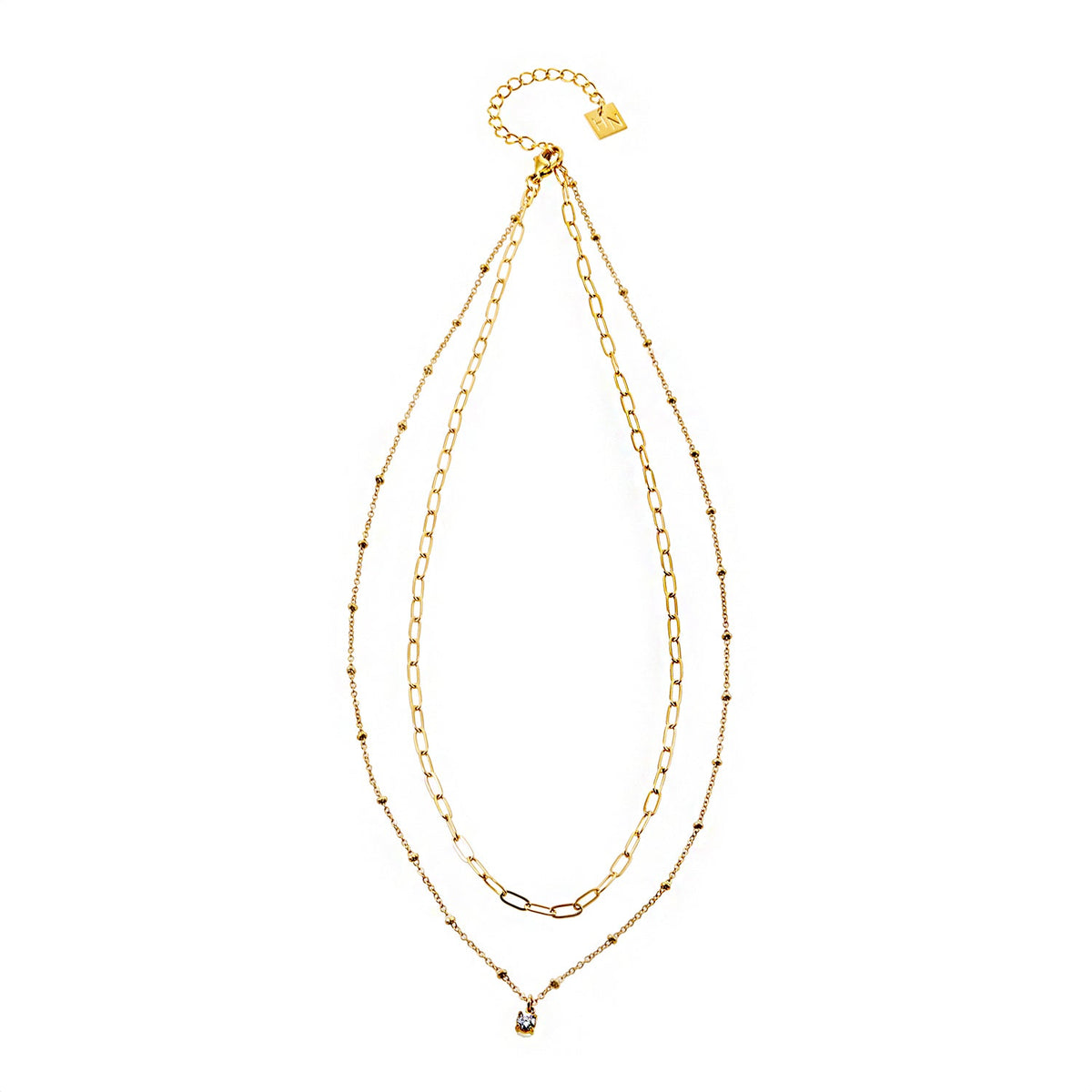 Layered Solitaire Necklace