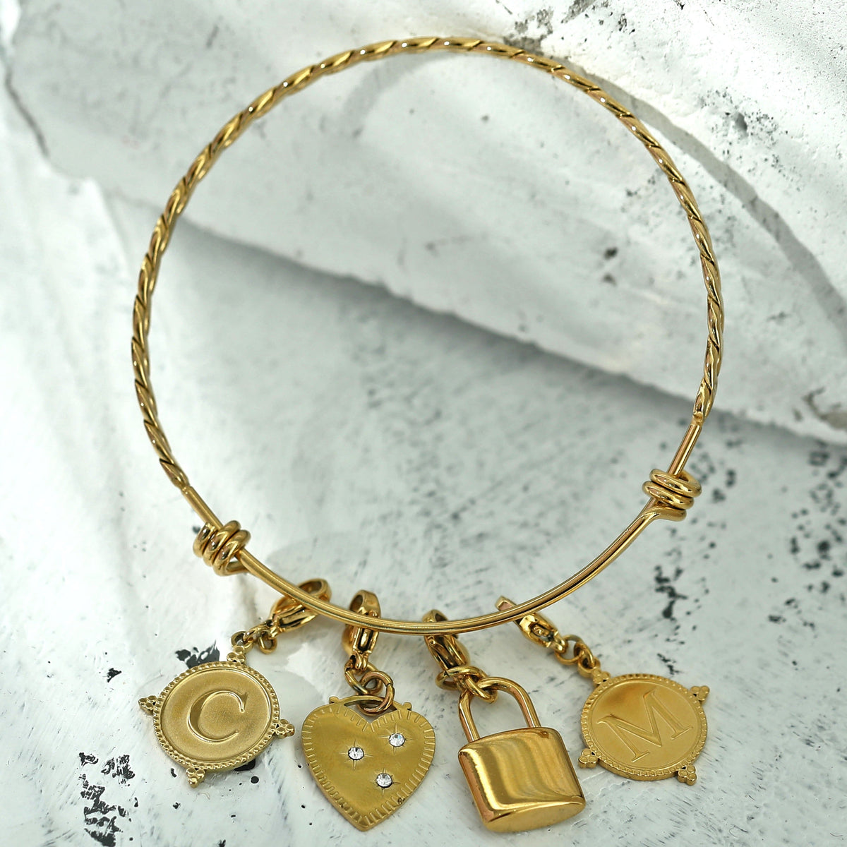 Ornate Gold Initial Charm (A–Z)