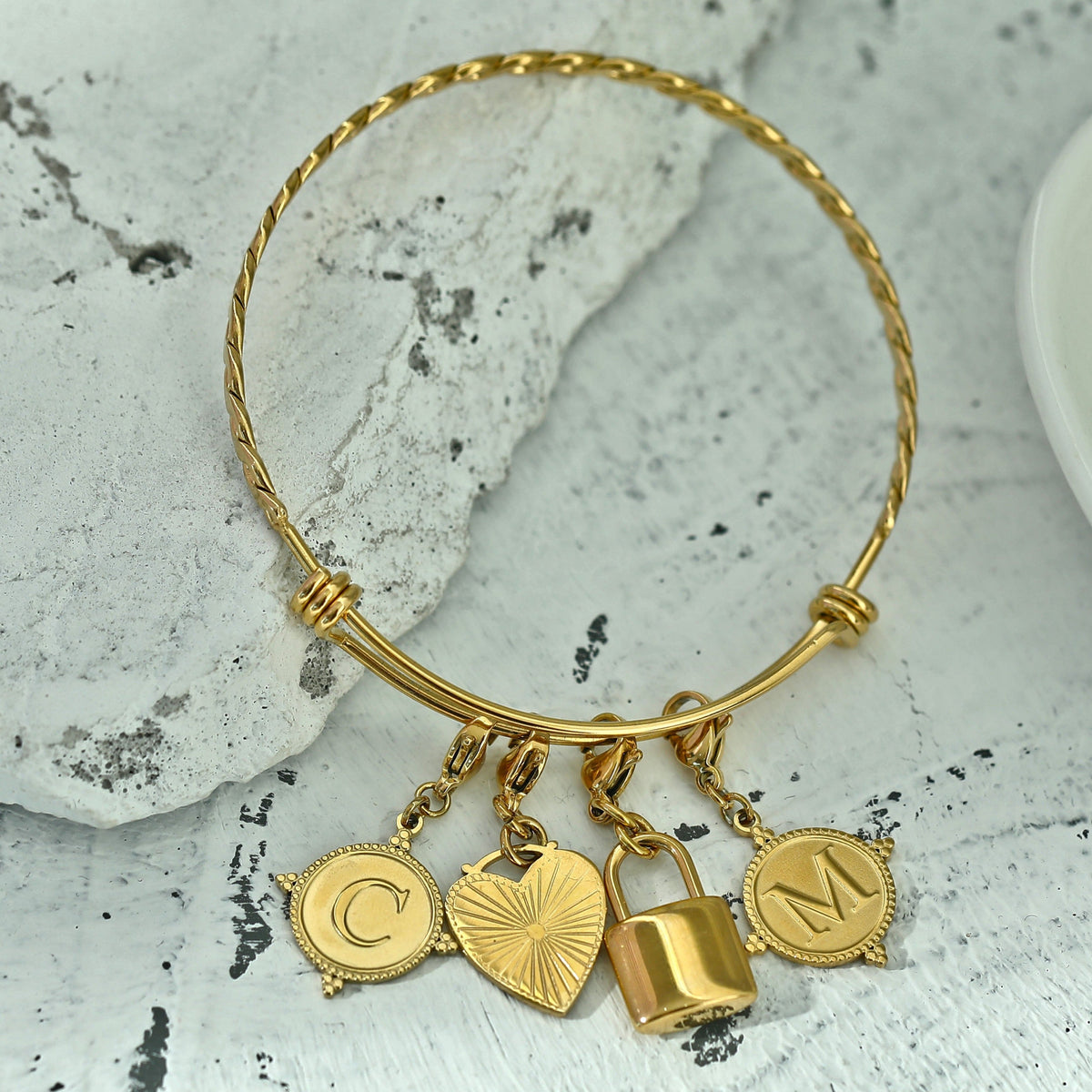 Ornate Gold Initial Charm (A–Z)