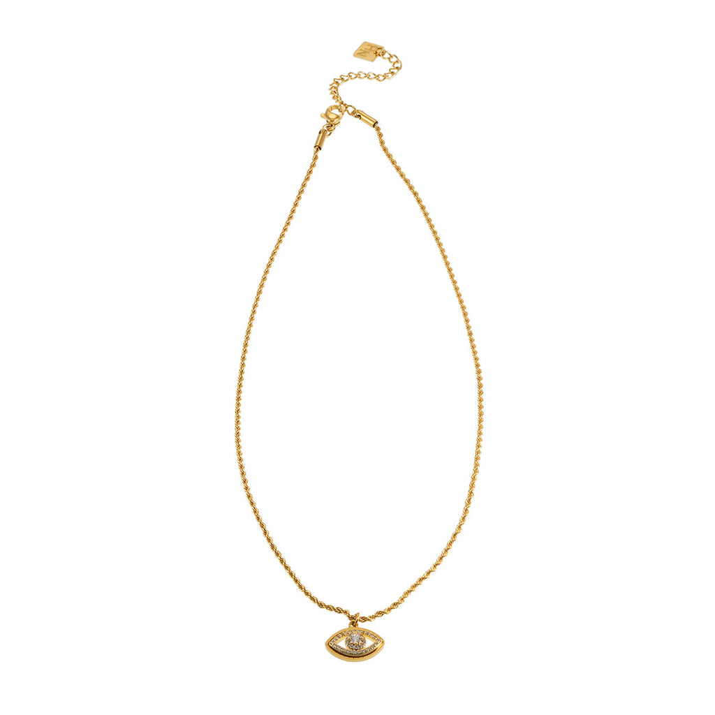 Pavé Evil Eye Chain Necklace