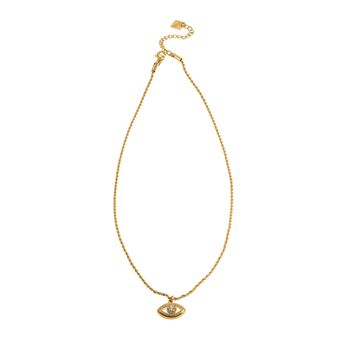 Pavé Evil Eye Chain Necklace