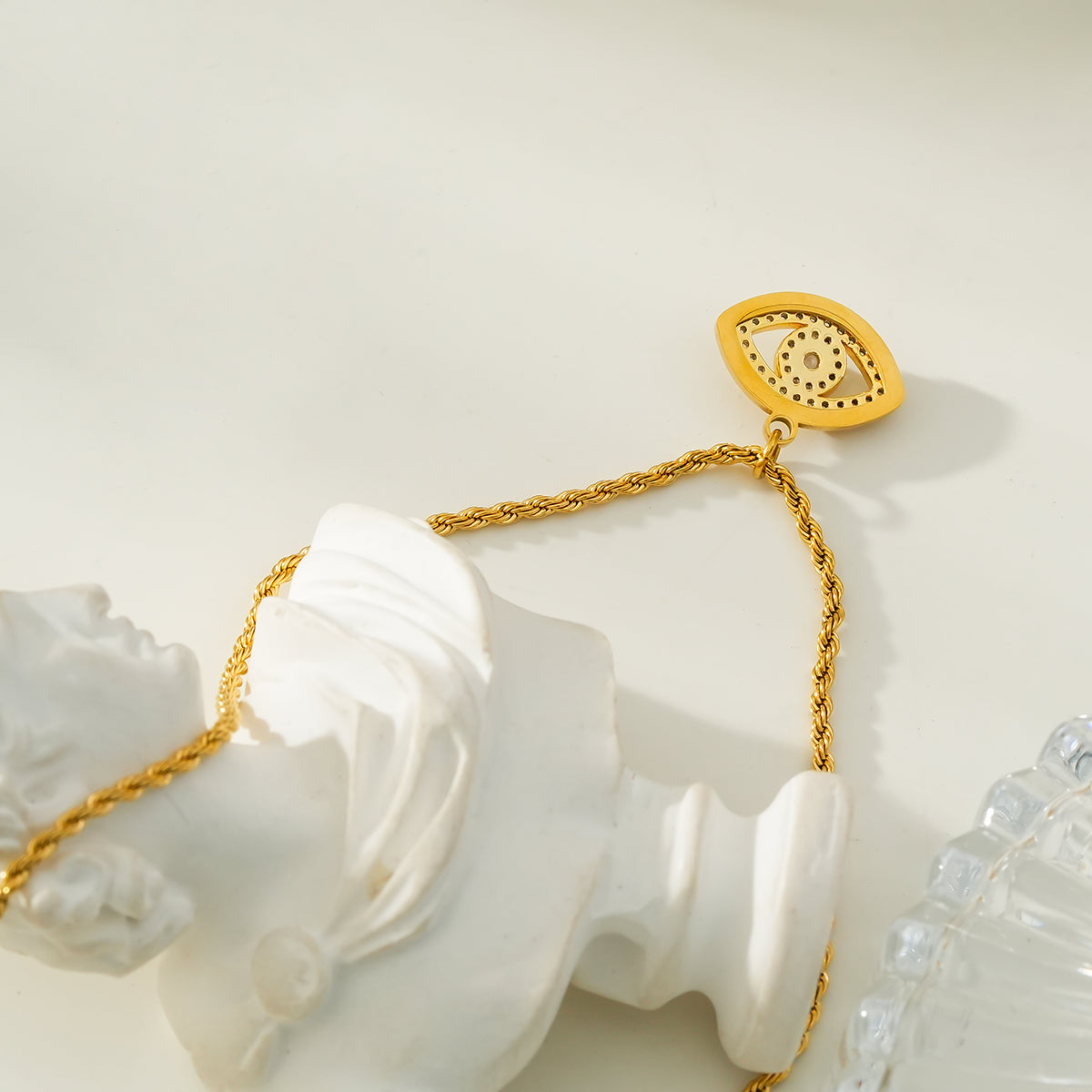 Pavé Evil Eye Chain Necklace