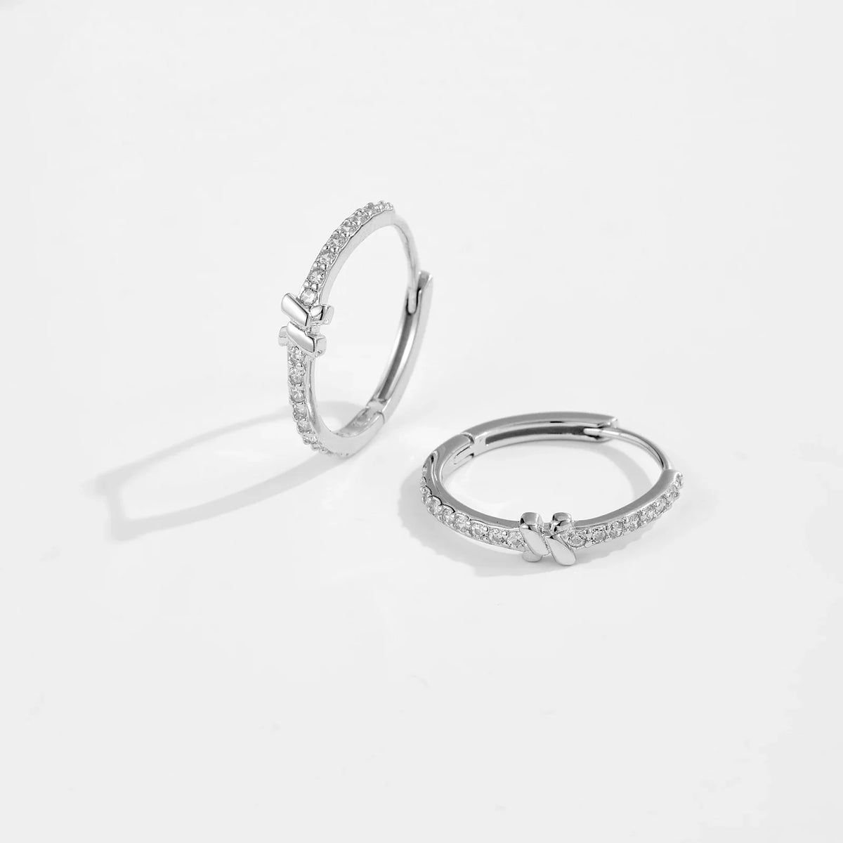 Sterling Silver Knot Hoops Earrings