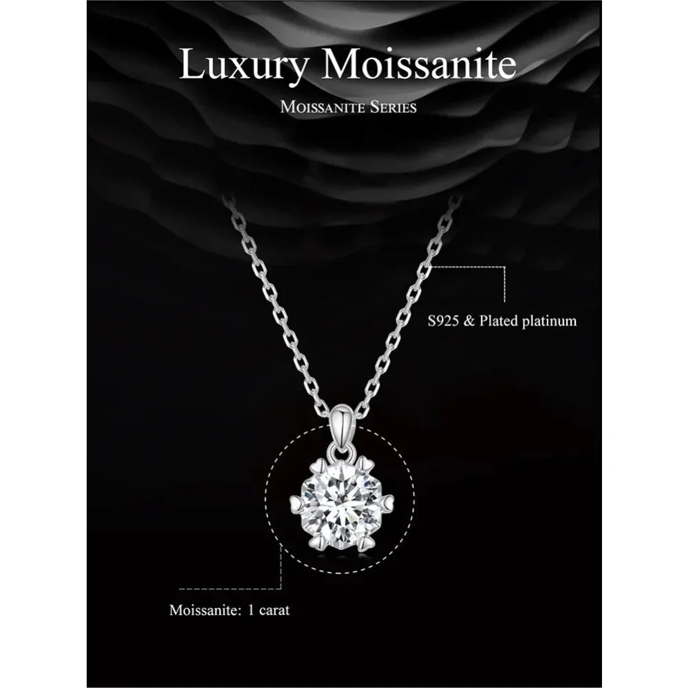 Moissanite Solitaire Pendant Necklace