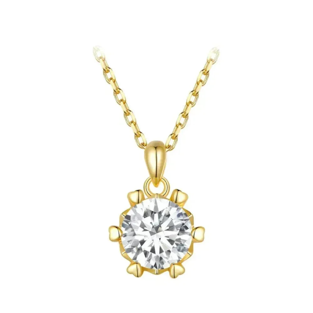 Moissanite Solitaire Pendant Necklace