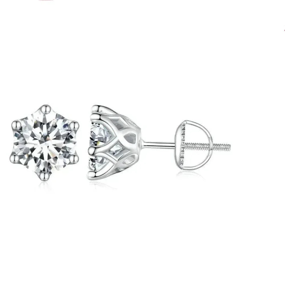 Radiant Moissanite Studs – Gold-Plated Sterling Silver
