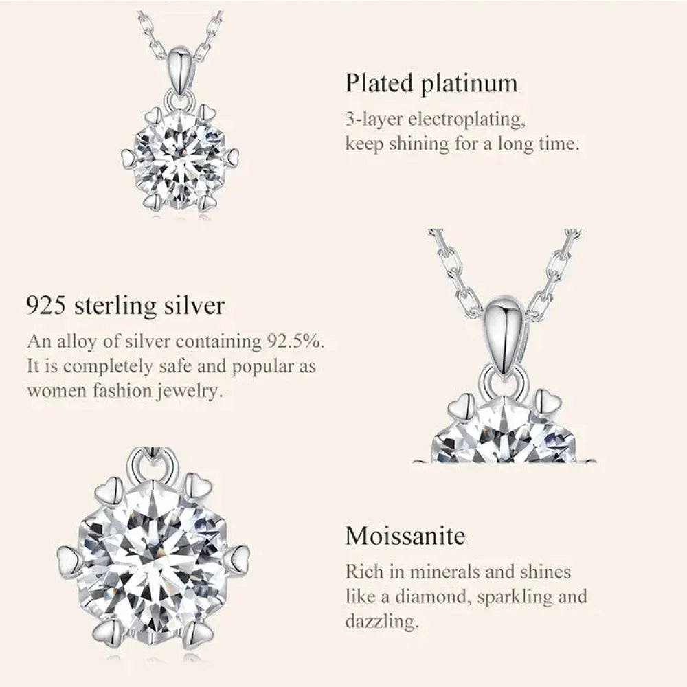 Moissanite Solitaire Pendant Necklace
