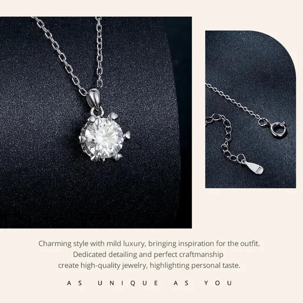Moissanite Solitaire Pendant Necklace