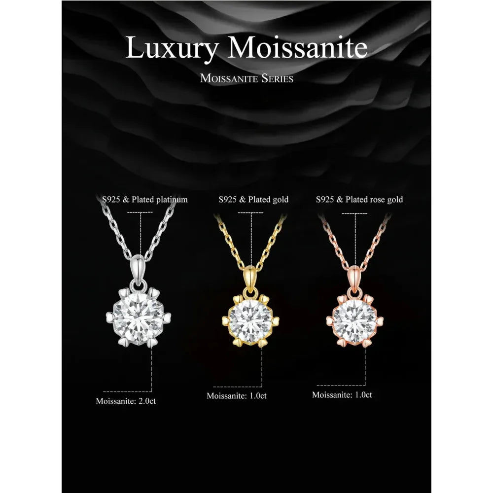 Moissanite Solitaire Pendant Necklace