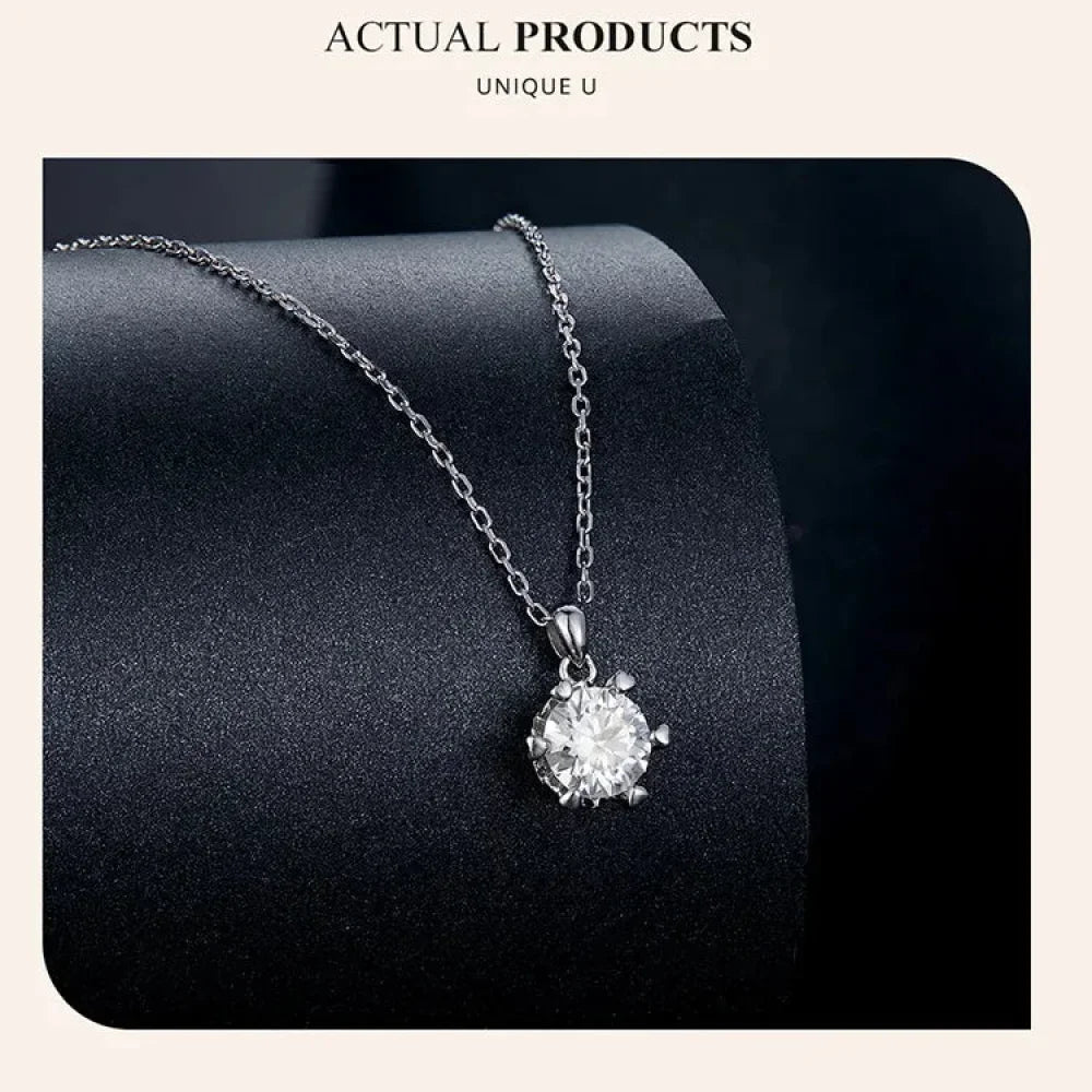 Moissanite Solitaire Pendant Necklace