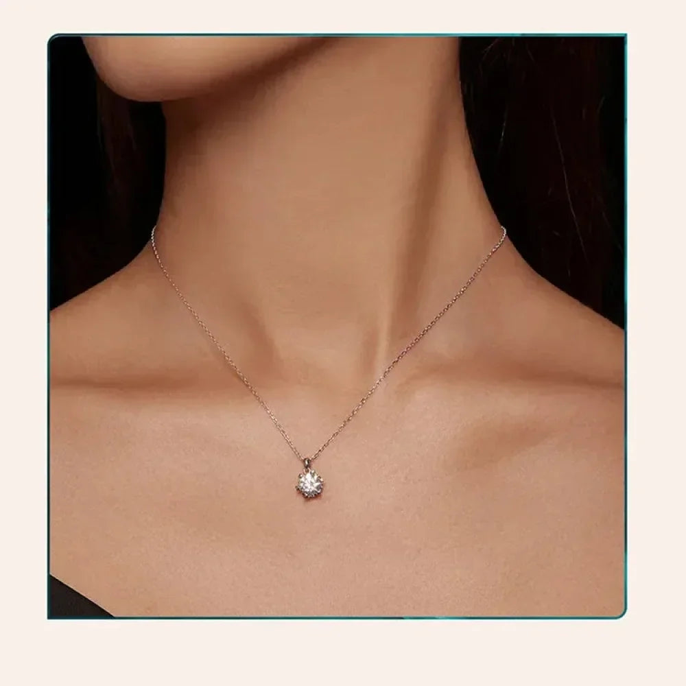 Moissanite Solitaire Pendant Necklace