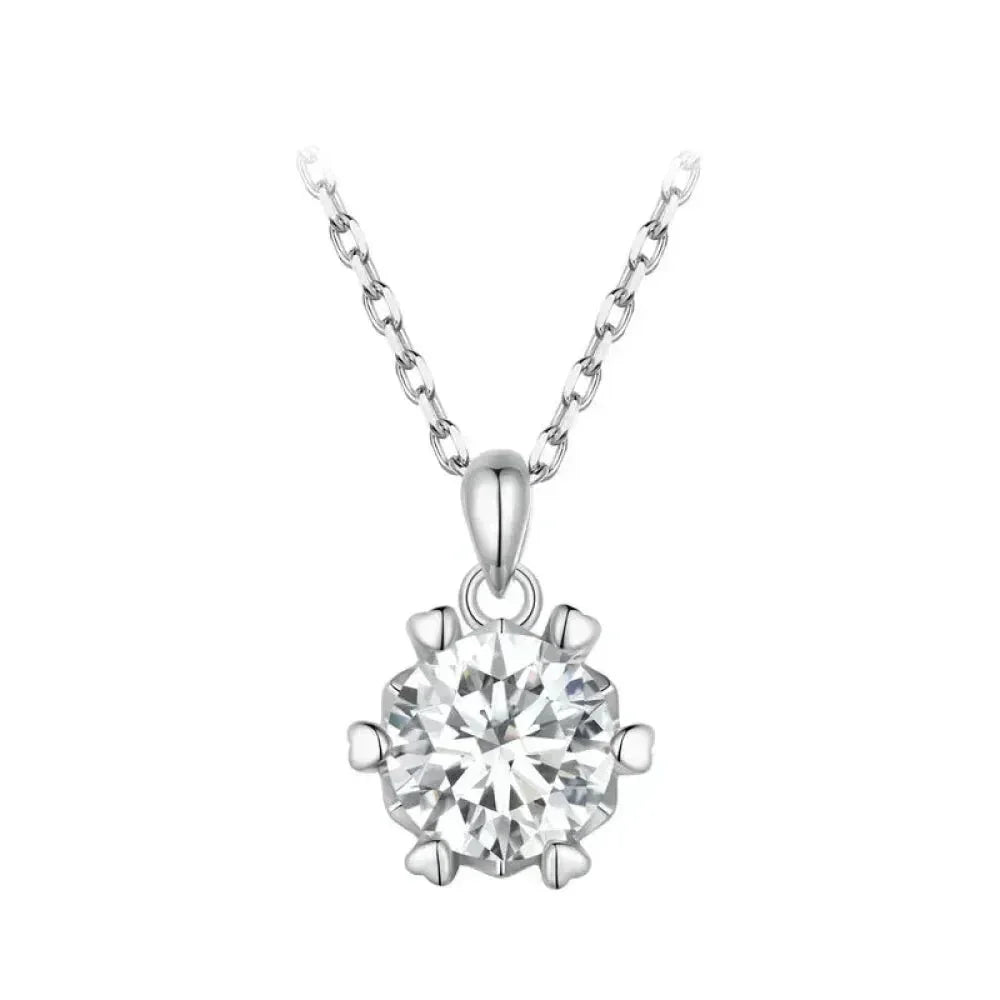 Moissanite Solitaire Pendant Necklace